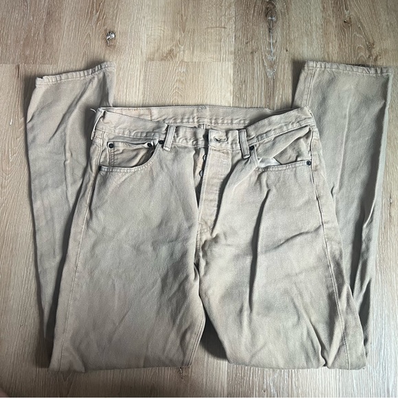 Levi Strauss 514 Beige Jeans Men’s Denim W 33 L 32 - Picture 4 of 4